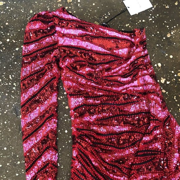 Rêve Riche Fabienne Midi Dress Red Zebra Multi - Picture 7 of 9